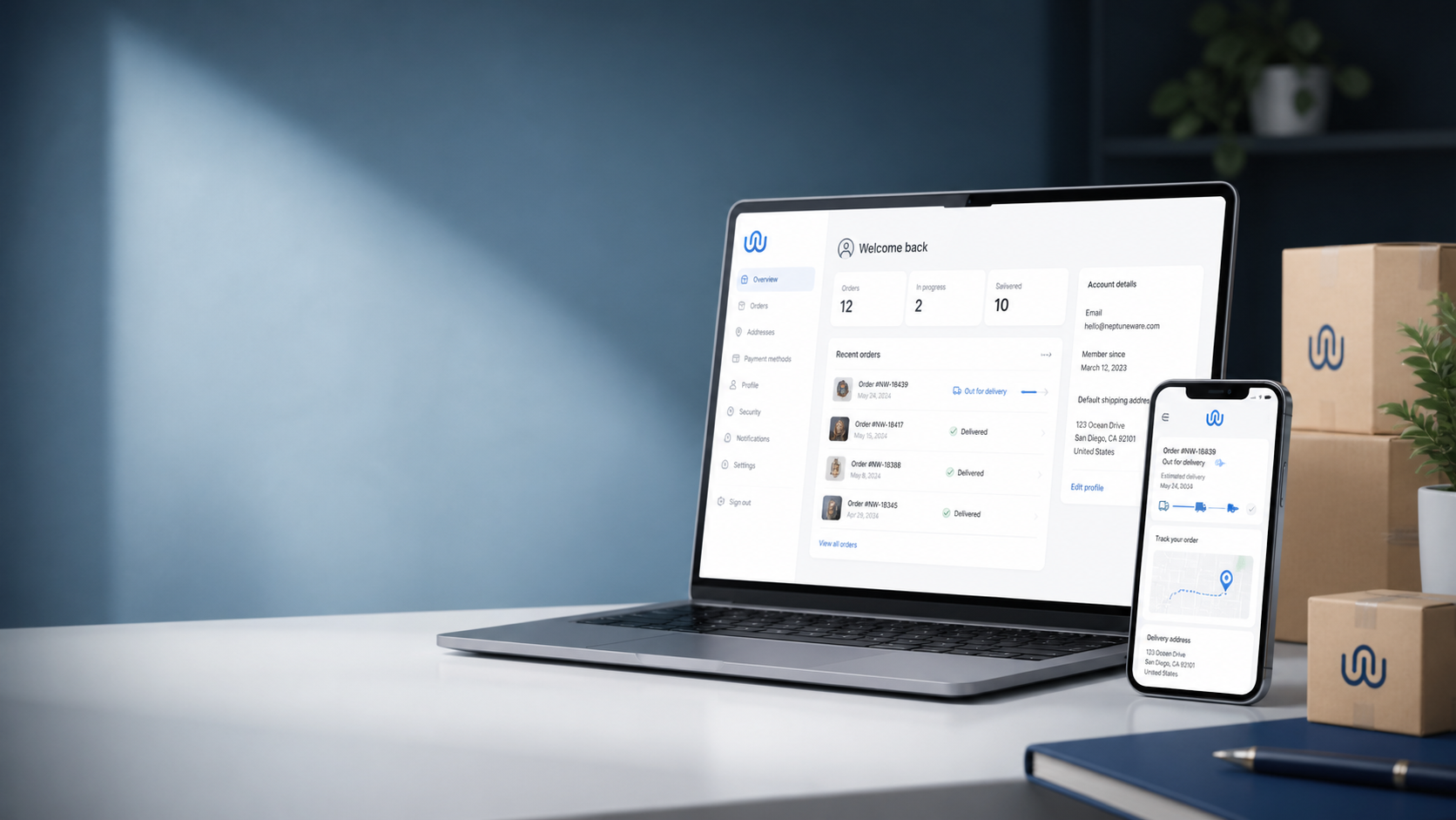Track your purchases anytime